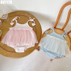 Body 2 Dây Nơ Tim Váy Voan