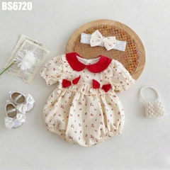 Set Body Cherry Đính Nơ