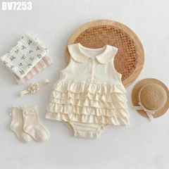 Body Váy Tầng Cổ Sen