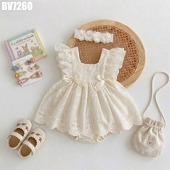Set Body Váy Cánh Tiên Đính Nơ