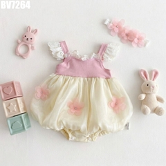 Set Body Váy Voan Đính Hoa