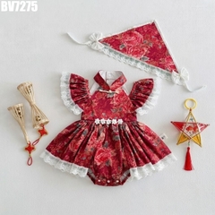 Set Body Váy Cổ Tàu Trễ Vai Kèm Khăn