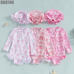 Set Đồ Bơi Tay Dài Nhiều Nơ