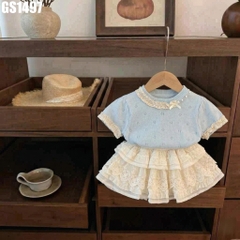 Set Áo Len Váy Ren