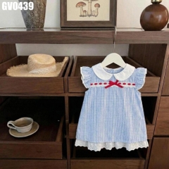 Váy Cánh Tiên Caro Viền Ren