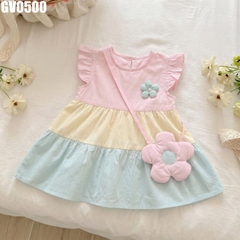 Set Váy Cánh Tiên Đính Hoa Túi Hoa