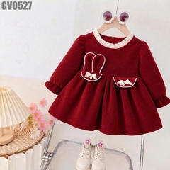 Váy Tay Dài Túi Thỏ Giả