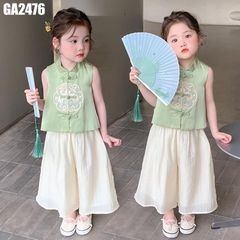 Set Áo Trung Hoa Quần Ống Rộng