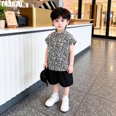 Set Áo Sơ Mi Họa Tiết Kèm Quần
