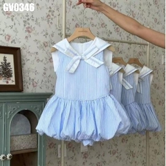 Váy Tùng Phồng Cổ Nơ Thủy Thủ