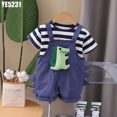 Set Áo Sọc Yếm Khủng Long