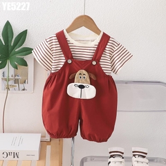 Set Áo Sọc Yếm Cún