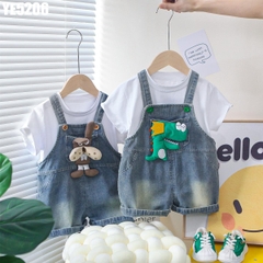 Set Áo Thun Yếm Denim