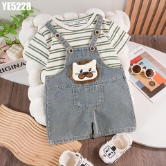 Set Áo Sọc Yếm Sư Tử