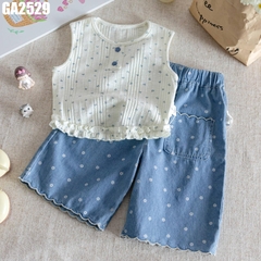 Set Áo Sát Nách Quần Hoa