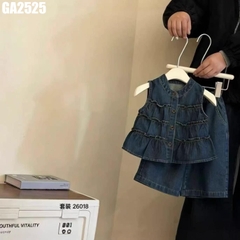 Set Áo Sát Nách Quần Denim