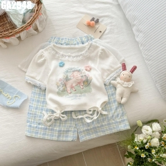 Set Áo Cừu Quần Váy Voan Caro