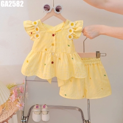 Set Áo Đan Chéo Đính Nơ Lưng Kèm Quần