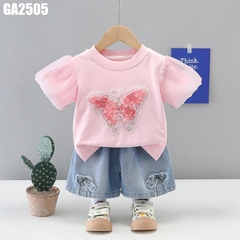 Set Áo Bướm Quần Denim
