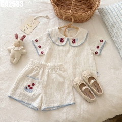 Set Áo Cổ Tròn Kèm Quần Cà Chua