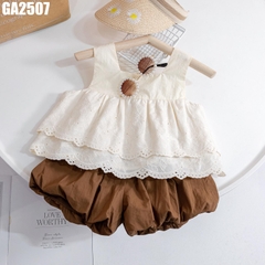 Set Áo Họa Tiết Chìm Kèm Quần