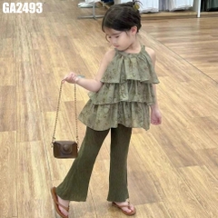 Set Áo Nhiều Tầng Quần Loe