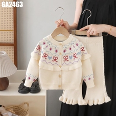 Set Áo Len Họa Tiết Quần Loe Len