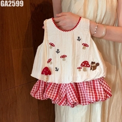 Set Áo Nấm Quần Caro