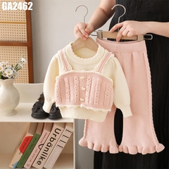 Set Len Áo Giả 2 Lớp Kèm Quần Loe