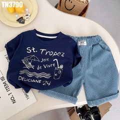 Set Áo Bãi Biển Quần Sọc