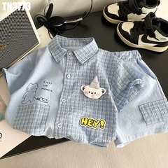 Set Áo Sơ Mi Phối Caro Kèm Quần
