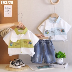 Set Áo Sơ Mi Ngộ Nghĩnh Kèm Quần
