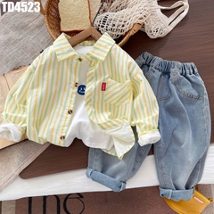Set 3 Món Áo Sọc Mặt Cười