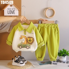 Set Áo Polo Động Vật Kèm Quần