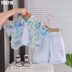 Set Áo Hoa Cà Vạt Kèm Quần