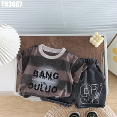 Set Áo Sọc Chữ Kèm Quần