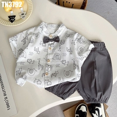 Set Áo Sơ Mi Động Vật Kèm Quần