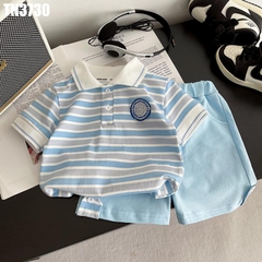Set Áo Polo Sọc Kèm Quần