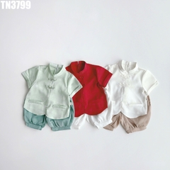 Set Áo Cổ Tàu Quần Ngố