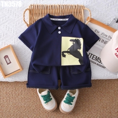 Set Áo Polo Ngựa Kèm Quần