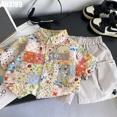 Set Áo Sơ Mi Hoa Kèm Quần
