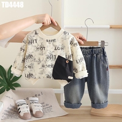Set Áo In Chữ Túi Kèm Quần