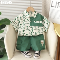 Set Áo Sơ Mi Nhiều Gấu Kèm Quần