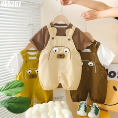 Set Áo Kèm Yếm Gấu Ngộ Nghĩnh