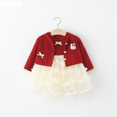 Set Váy Voan Kèm Khoác