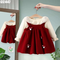 Set Áo Tay Dài Váy Đính Nấm