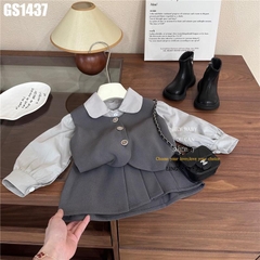 Set 3 Món Áo & Gile Váy Xếp Ly