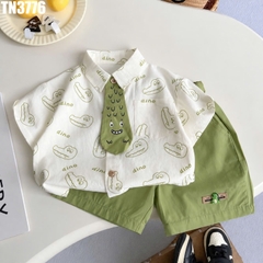 Set Áo Sơ Mi Cá Sấu Kèm Quần