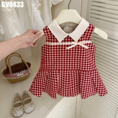 Váy Caro Đính Nơ