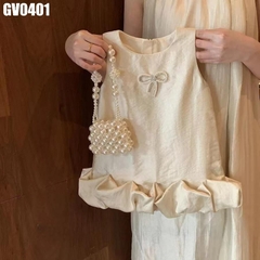 Váy Viền Phồng Đính Nơ